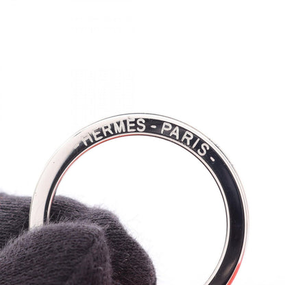 Hermes Charm Carmen Unodos Orange Poppy Rouge Pivoine Leather Keychain — view 3