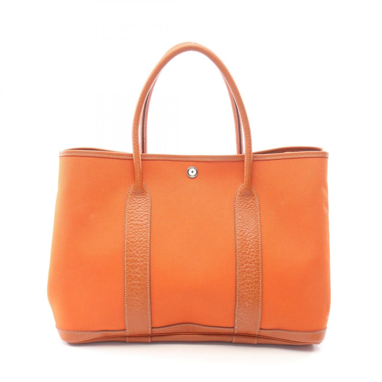 Hermes Tote Garden Party PM Potiron Leather Canvas