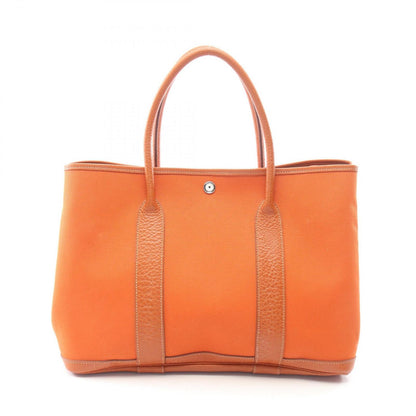 Hermes Tote Garden Party PM Potiron Leather Canvas