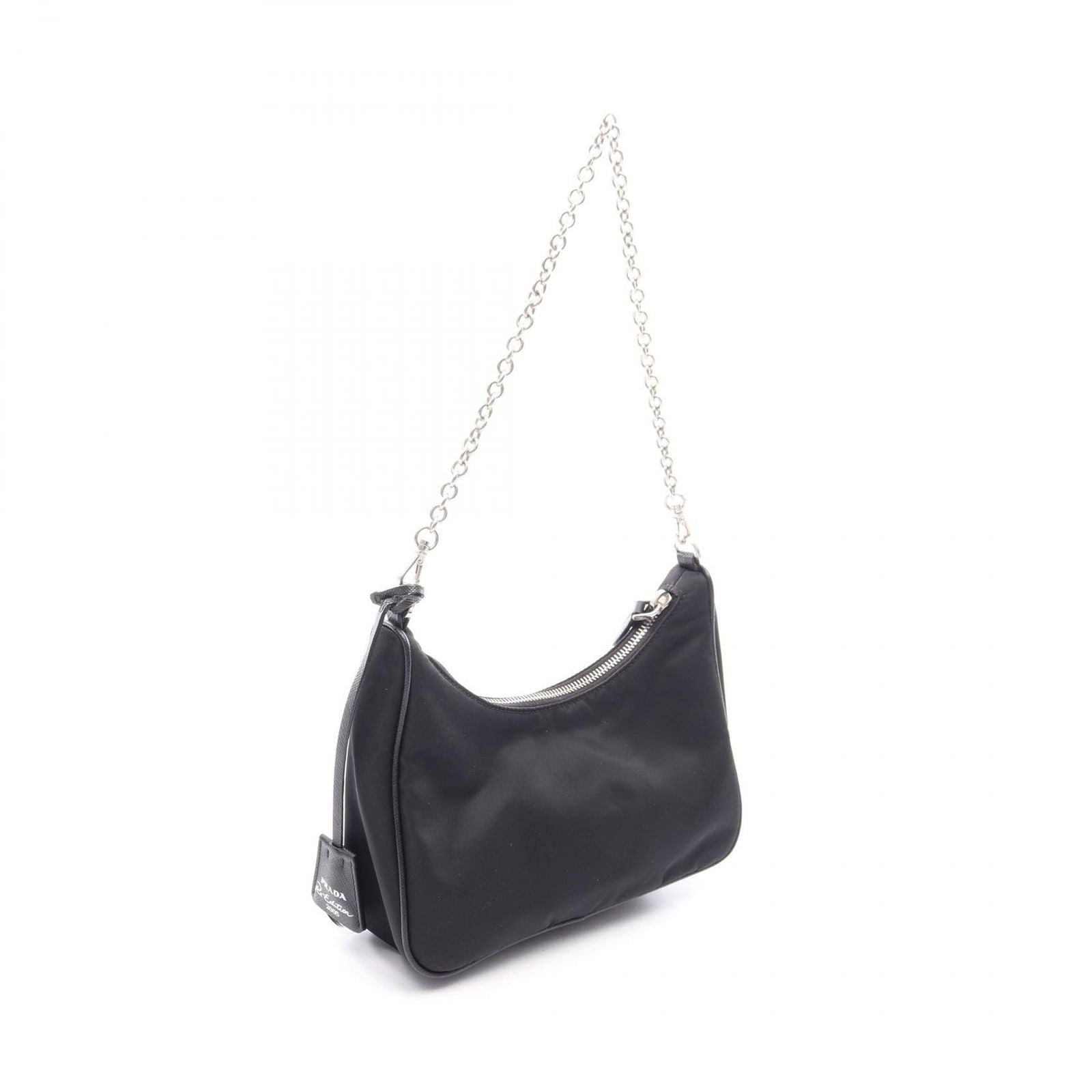 Prada Shoulder Bag Edition 2-Way Black Nylon Saffiano Leather — view 2