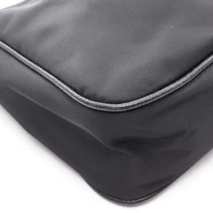 Prada Shoulder Bag Edition 2-Way Black Nylon Saffiano Leather — view 6