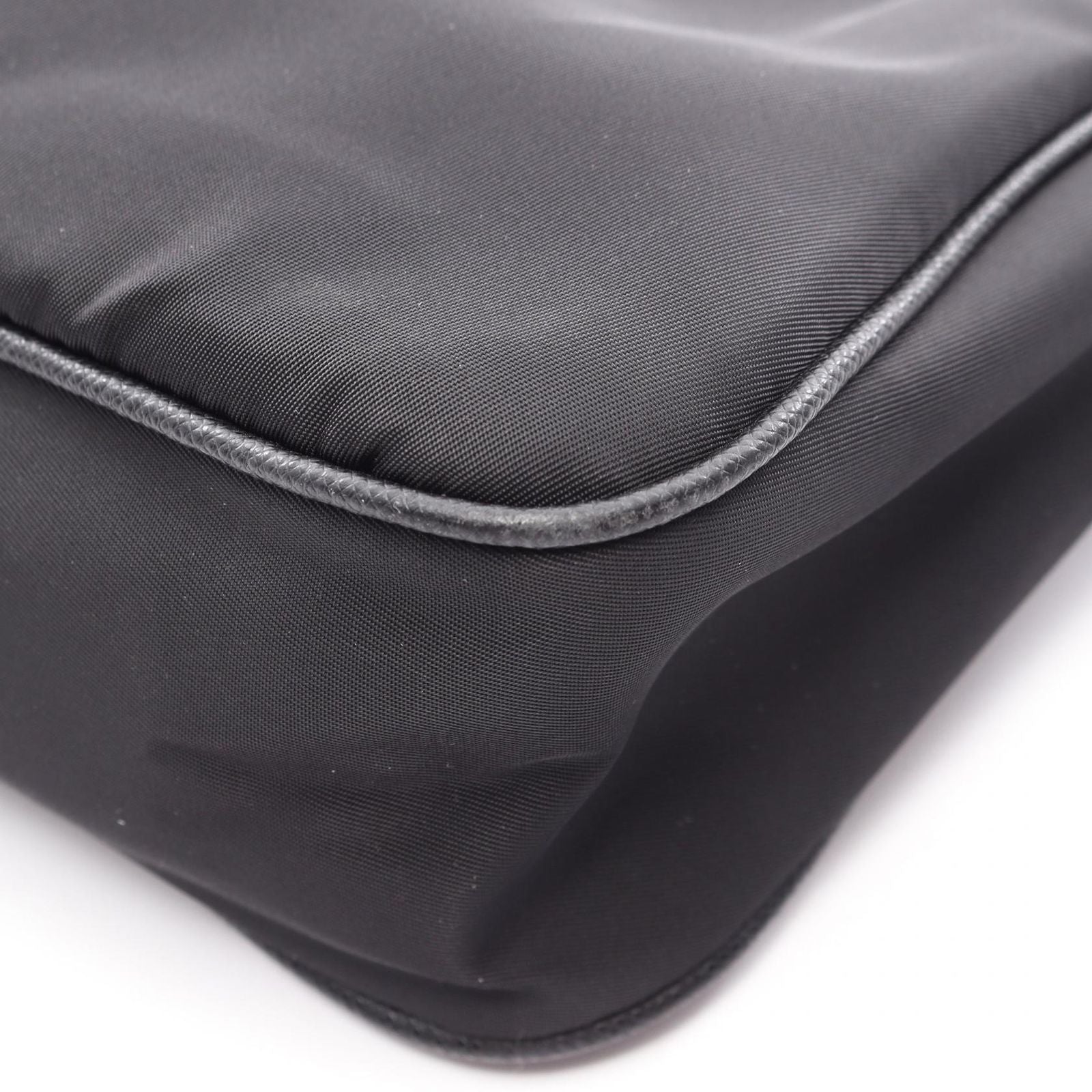 Prada Shoulder Bag Edition 2-Way Black Nylon Saffiano Leather — view 5