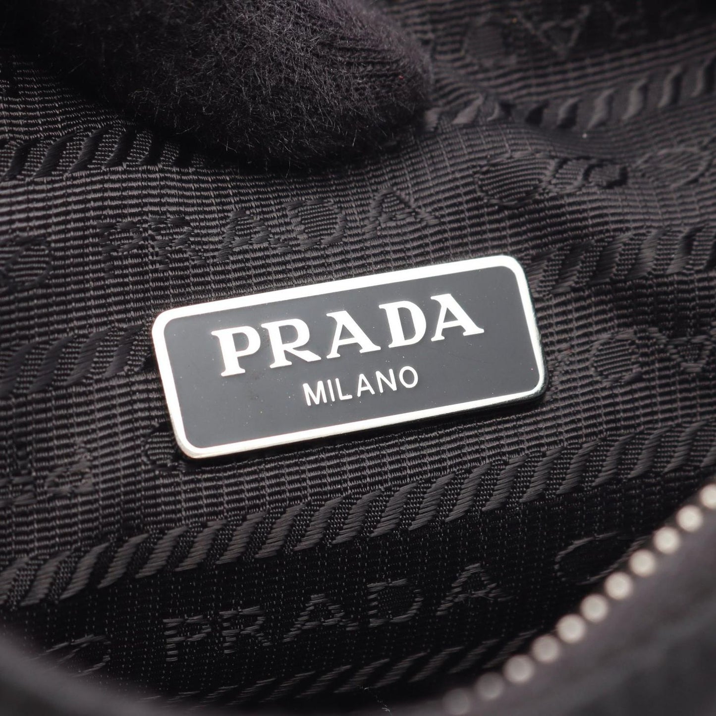 Prada Shoulder Bag Edition 2-Way Black Nylon Saffiano Leather — view 4
