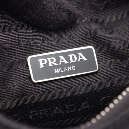 Prada Shoulder Bag Edition 2-Way Black Nylon Saffiano Leather — view 4
