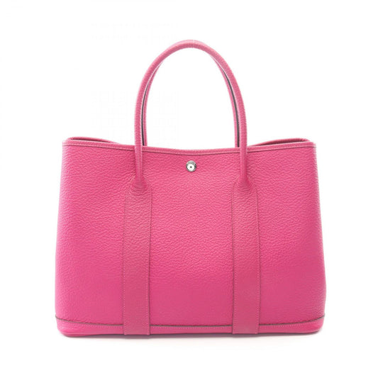 Hermes Tote Garden Party PM Rose Purple Leather