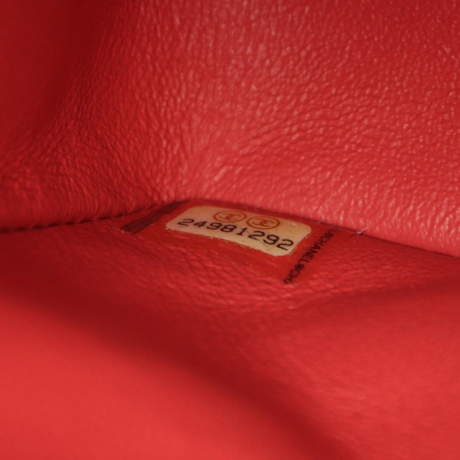 Chanel Shoulder Bag Quilted Double Flap Rose Red Lambskin Chain — view 5