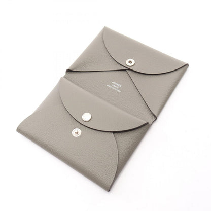 Hermes Coin Case Calvi Duo Grimeia Leather — view 3