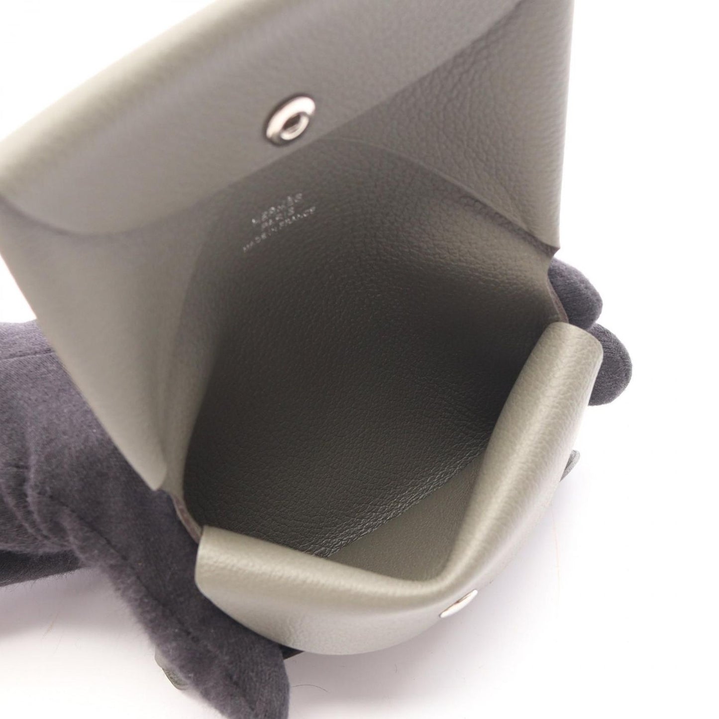Hermes Coin Case Calvi Duo Grimeia Leather — view 5