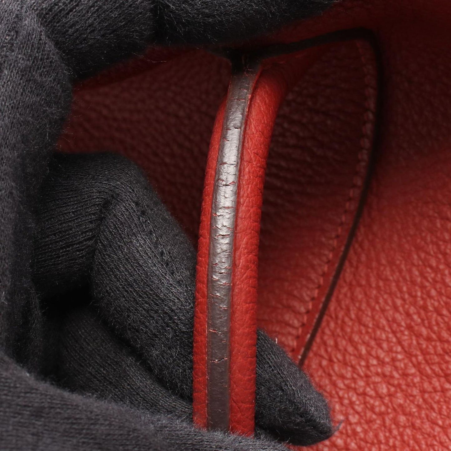 Hermes Tote Garden Party PM Rouge Garance Leather — view 8