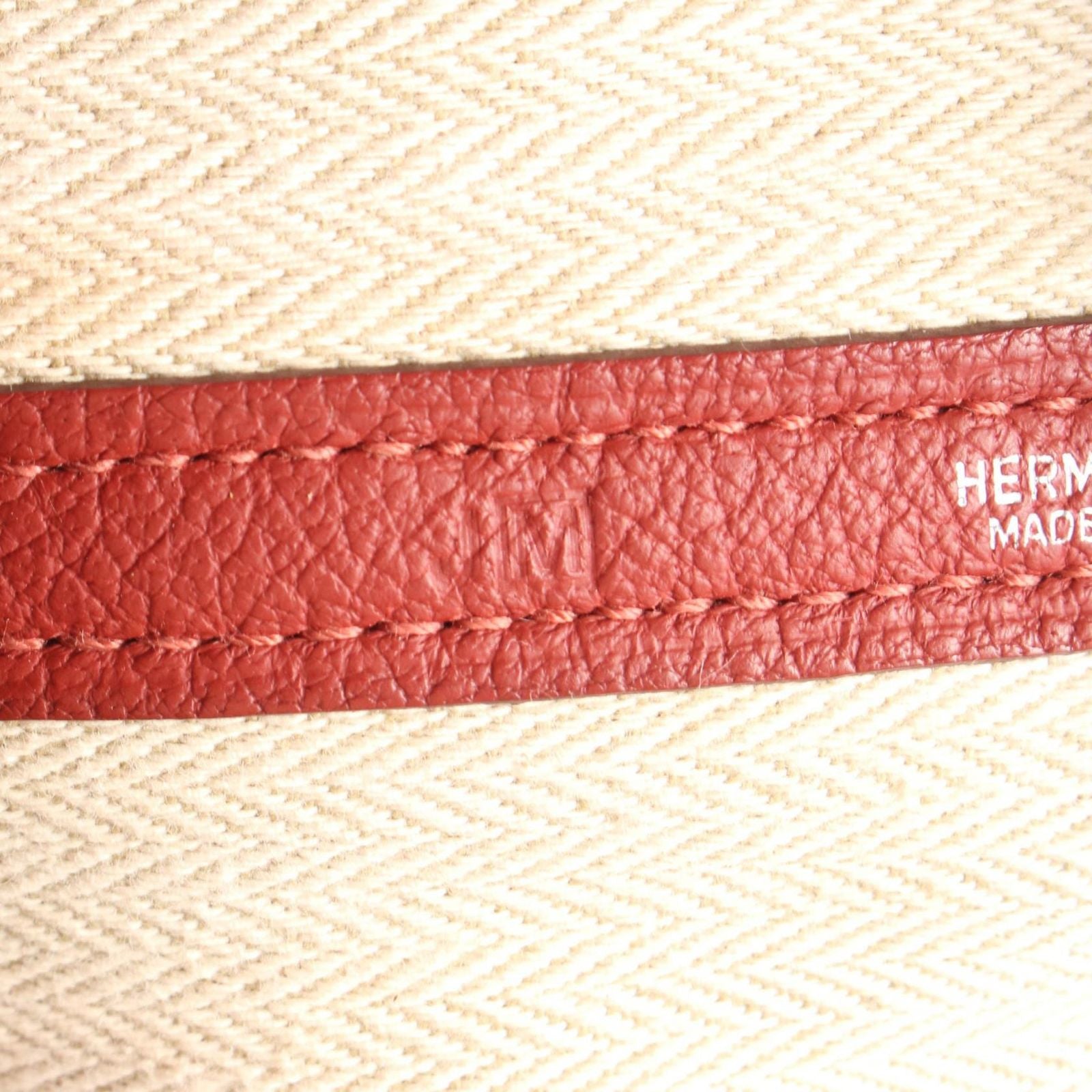 Hermes Tote Garden Party PM Rouge Garance Leather — view 5