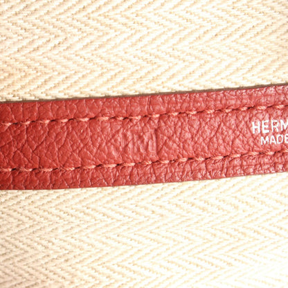 Hermes Tote Garden Party PM Rouge Garance Leather — view 5