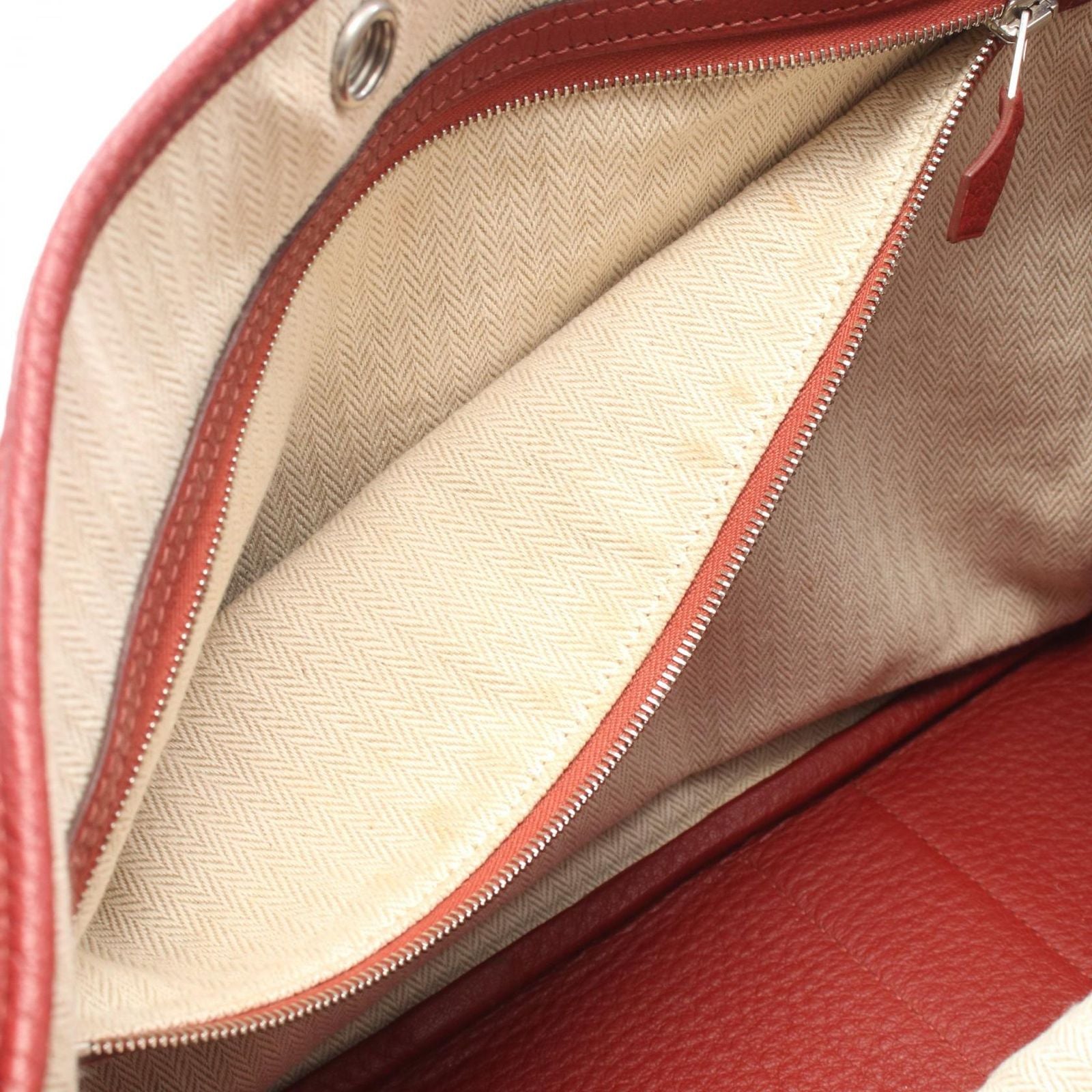 Hermes Tote Garden Party PM Rouge Garance Leather — view 6
