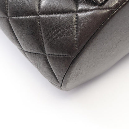 Chanel Backpack Quilted Black Lambskin Double Turnlock Chain — view 6