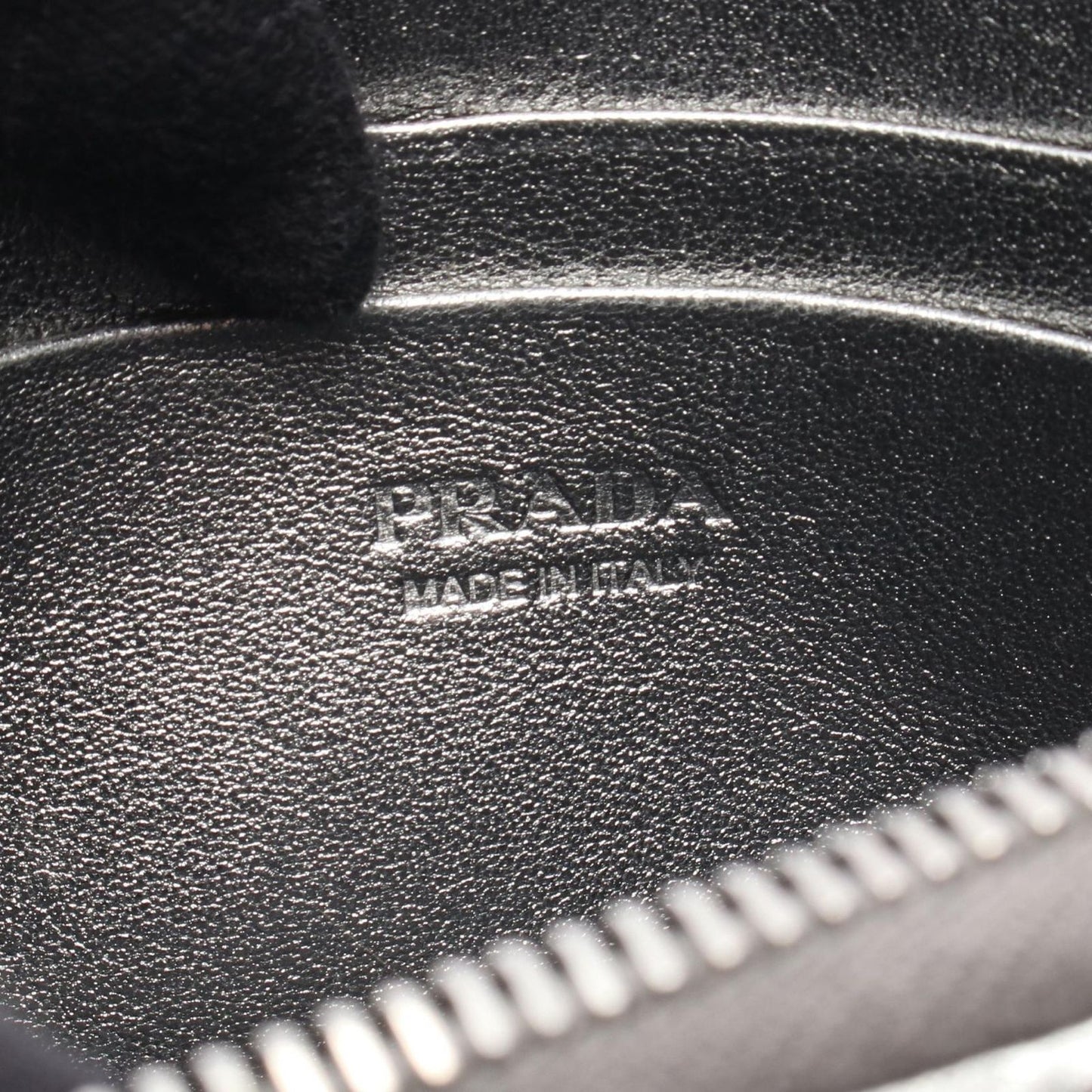 Prada Shoulder Bag Silver Leather Triangle Logo Chain — view 4