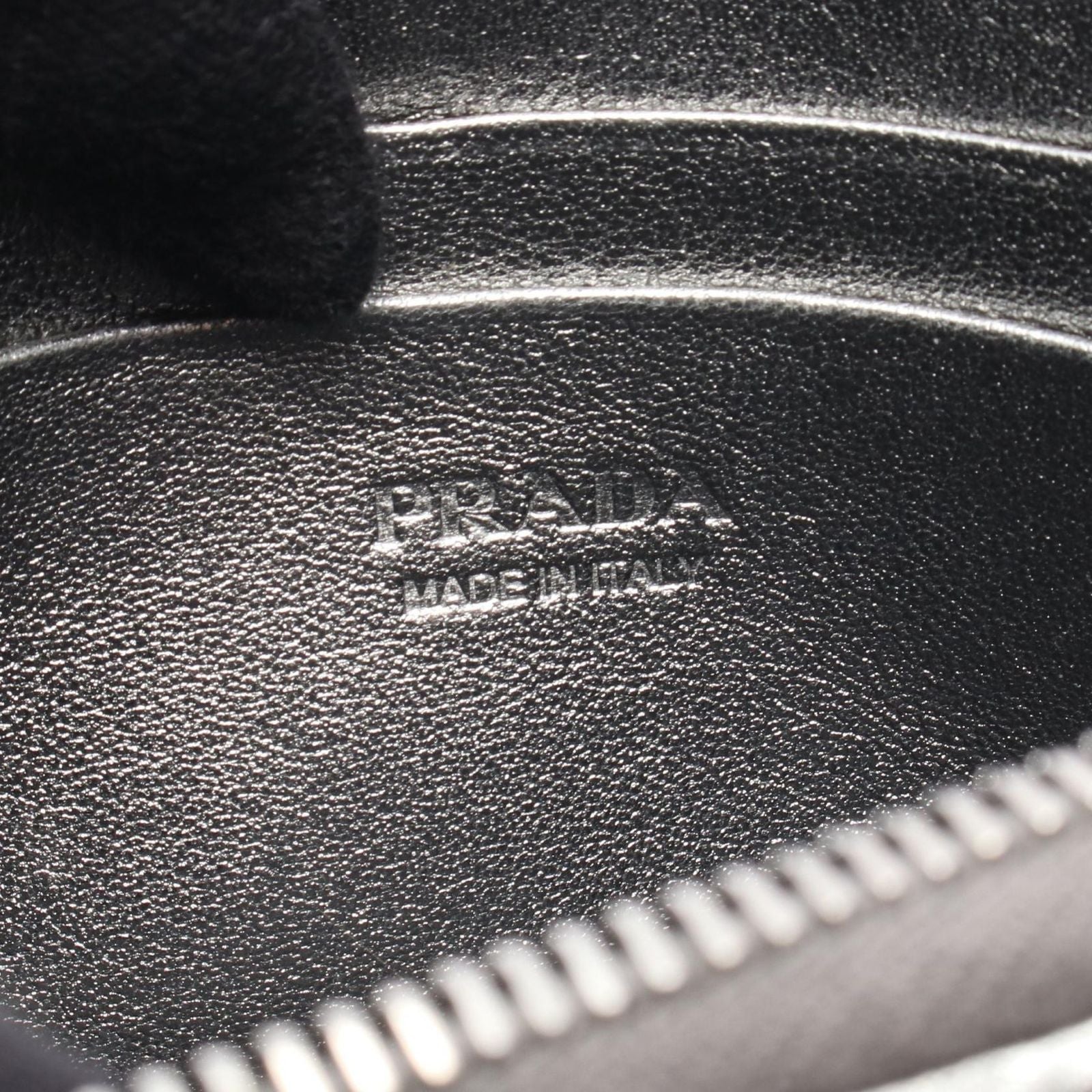 Prada Shoulder Bag Silver Leather Triangle Logo Chain — view 4