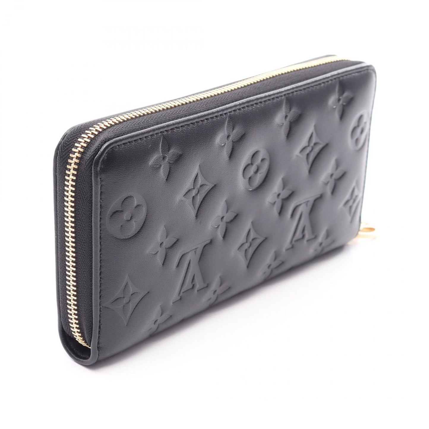 Louis Vuitton Round Wallet Zippy Coussin Noir Leather — view 2
