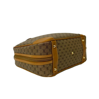 Gucci Vintage Micro GG Leather Mini Boston Bag Brown Camel — view 7
