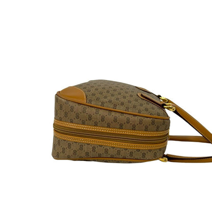 Gucci Vintage Micro GG Leather Mini Boston Bag Brown Camel — view 6
