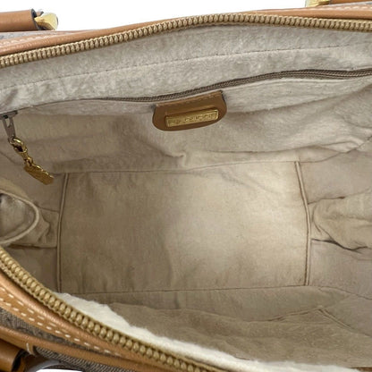 Gucci Vintage Micro GG Leather Mini Boston Bag Brown Camel — view 9