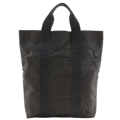 Hermes Her Line Cabas Tote Canvas Gray Handbag