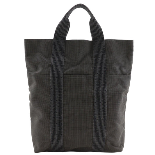 Hermes Her Line Cabas Tote Canvas Gray Handbag