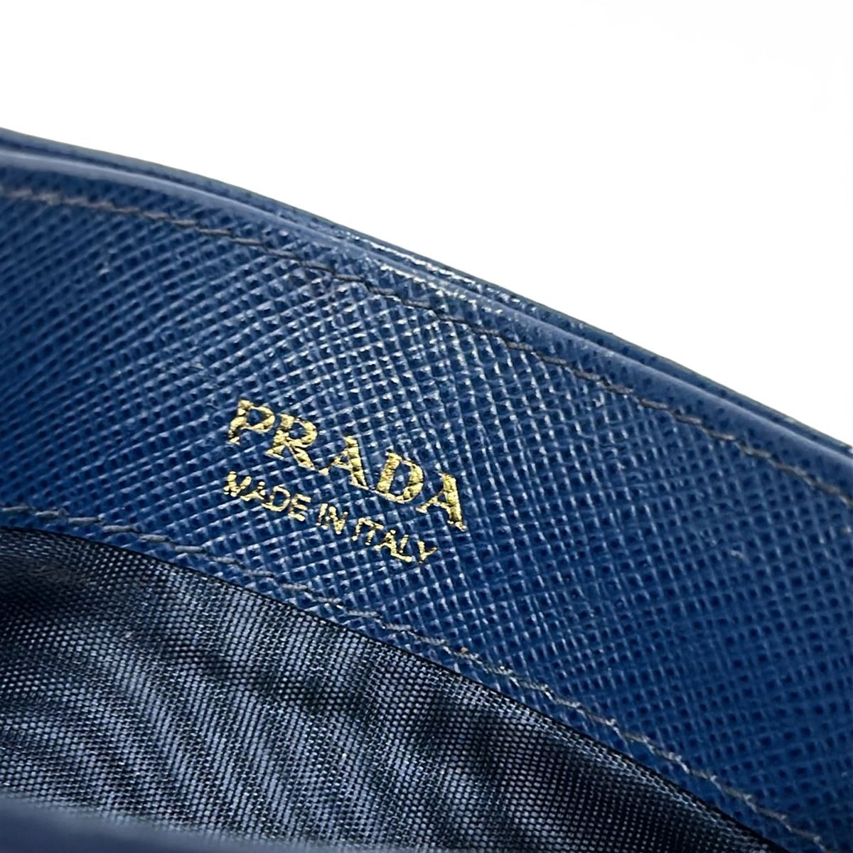 Prada Card Case Navy Leather — view 4