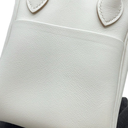 Hermes Lindy Mini Gray Pearl Grimeia Gold Swift 2-Way Shoulder Bag — view 7