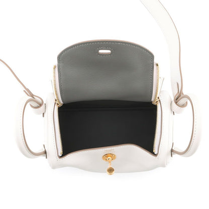 Hermes Lindy Mini Gray Pearl Grimeia Gold Swift 2-Way Shoulder Bag — view 5