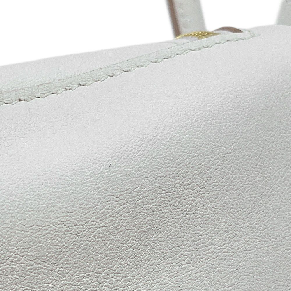 Hermes Lindy Mini Gray Pearl Grimeia Gold Swift 2-Way Shoulder Bag — view 6