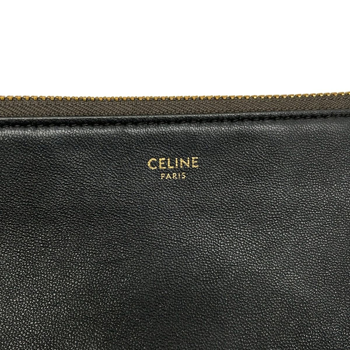 Celine Shoulder Bag Triolage Gray Leather — view 8