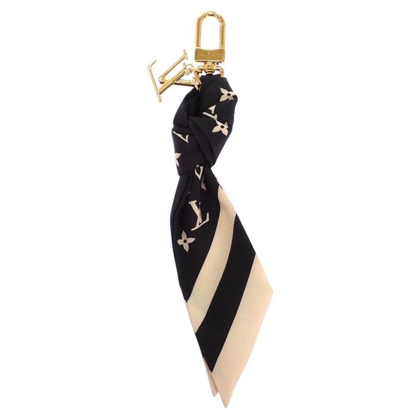 Louis Vuitton Monogram Silhouette Bag Charm Key Holder Silk Black Gold — view 6