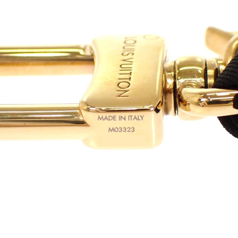 Louis Vuitton Monogram Silhouette Bag Charm Key Holder Silk Black Gold — view 8