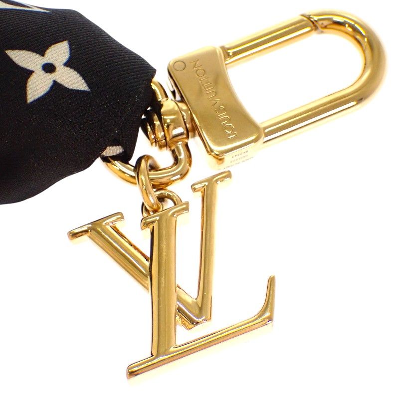 Louis Vuitton Monogram Silhouette Bag Charm Key Holder Silk Black Gold — view 7