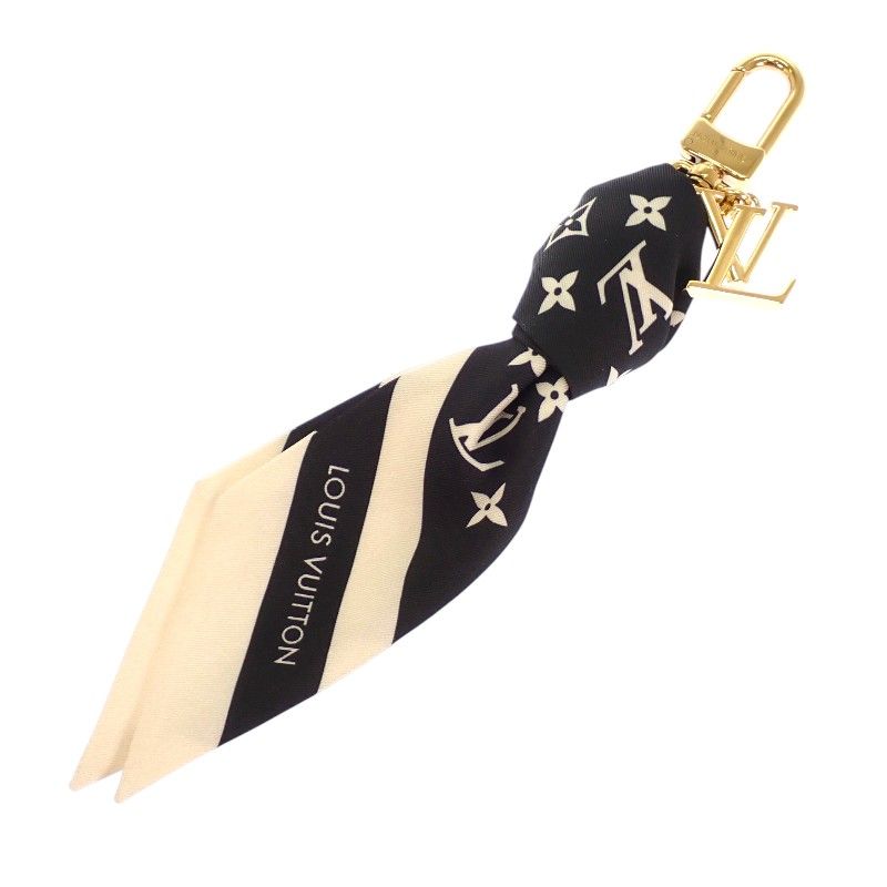 Louis Vuitton Monogram Silhouette Bag Charm Key Holder Silk Black Gold — view 5