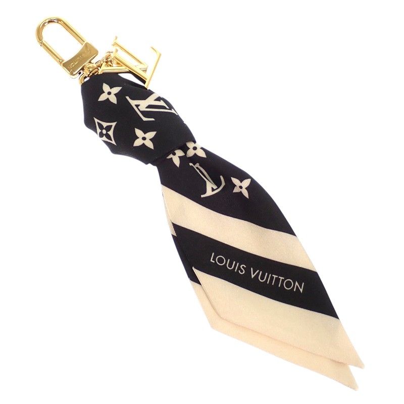 Louis Vuitton Monogram Silhouette Bag Charm Key Holder Silk Black Gold — view 4