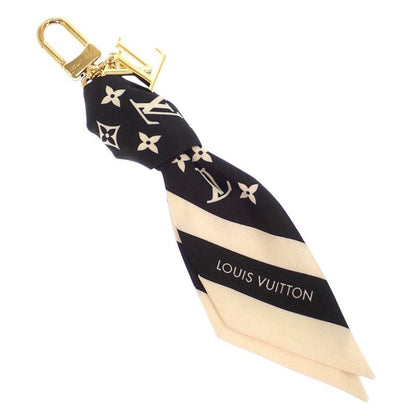 Louis Vuitton Monogram Silhouette Bag Charm Key Holder Silk Black Gold — view 4