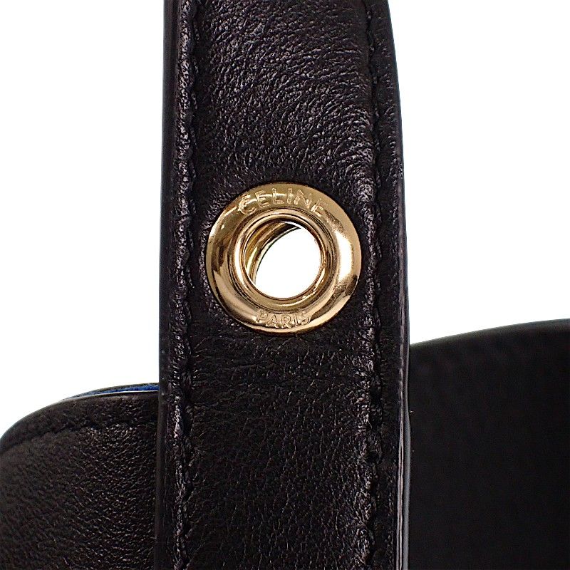 Celine Small Cubo 2-Way Shoulder Bag Calf Black Gold — view 7