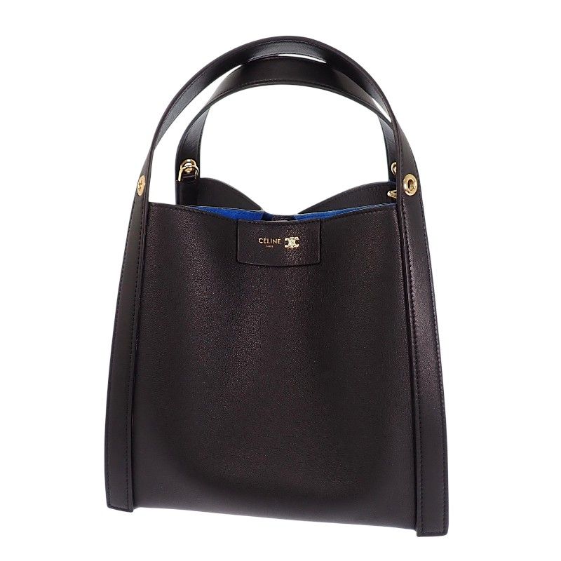 Celine Small Cubo 2-Way Shoulder Bag Calf Black Gold — view 2