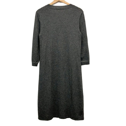 Hermes Dress 36 Dark Gray 3/4 Sleeve Knee Length Knit — view 2