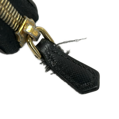 Prada Wallet Black Zip Around Leather — view 6