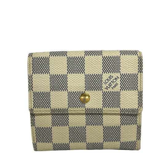 Louis Vuitton Hook Wallet Damier Portefeuille Elise Azur Initial