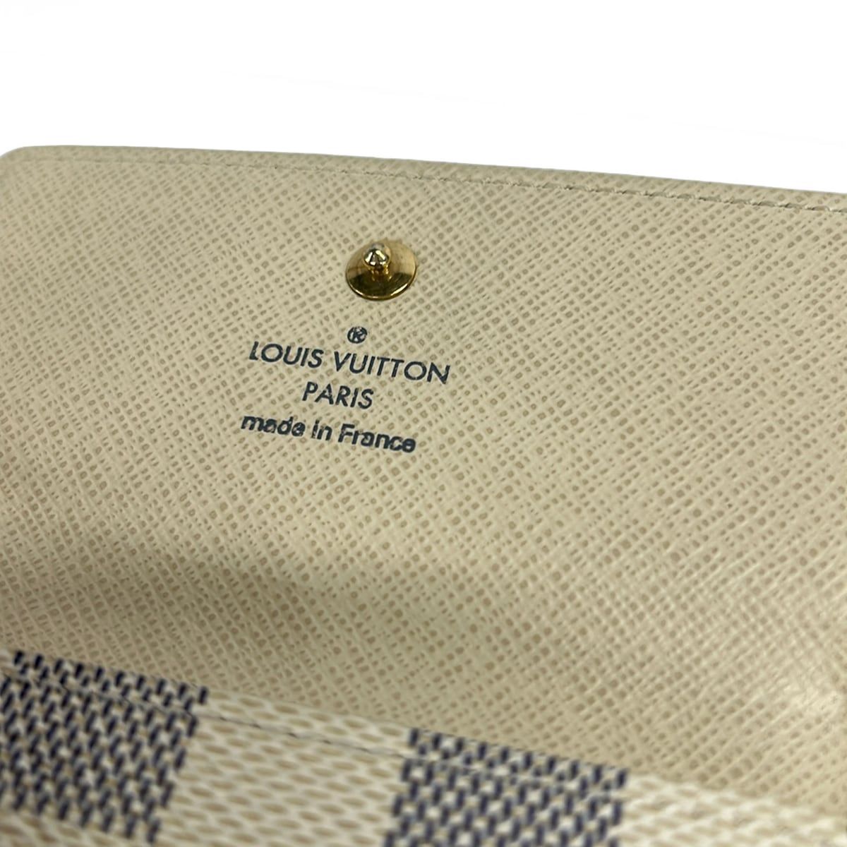 Louis Vuitton Hook Wallet Damier Portefeuille Elise Azur Initial — view 5