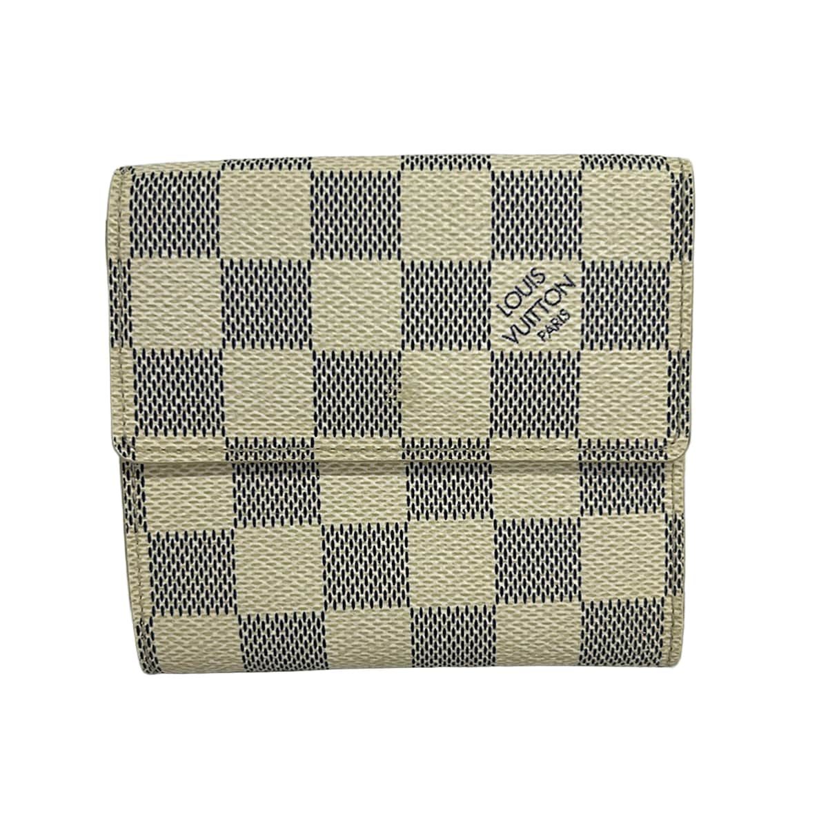 Louis Vuitton Hook Wallet Damier Portefeuille Elise Azur Initial — view 2