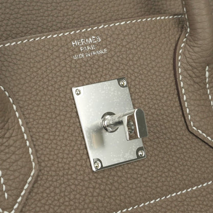 Hermes Haut Courroies Hac 40 Hac 40 Tote Togo Etoupe Gray Silver Handbag — view 8