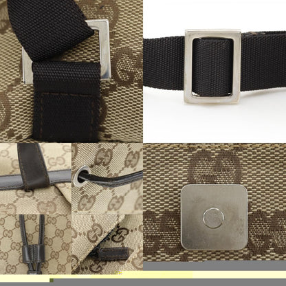 Gucci GG Canvas Brown Backpack — view 9