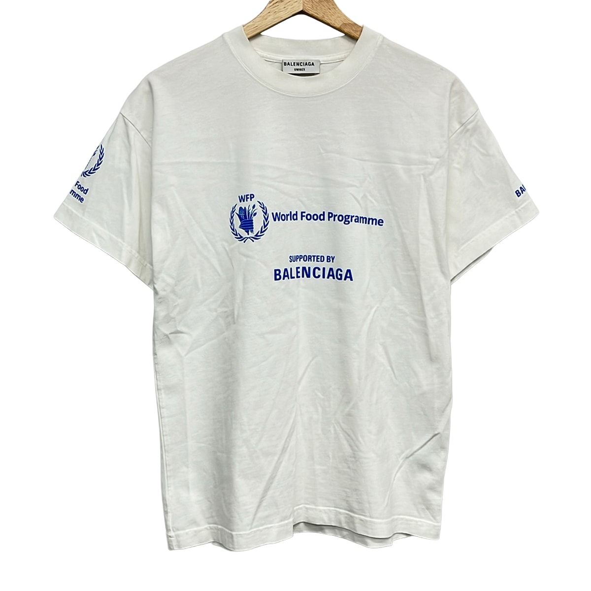 Balenciaga Short Sleeve T-Shirt XS White Blue