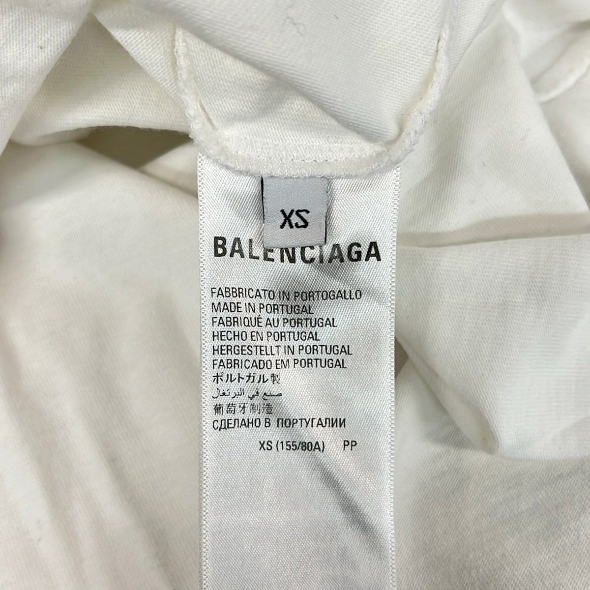 Balenciaga Short Sleeve T-Shirt XS White Blue — view 5