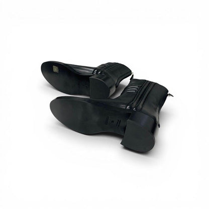 Hermes Boots Short Shoes Leather Black — view 6