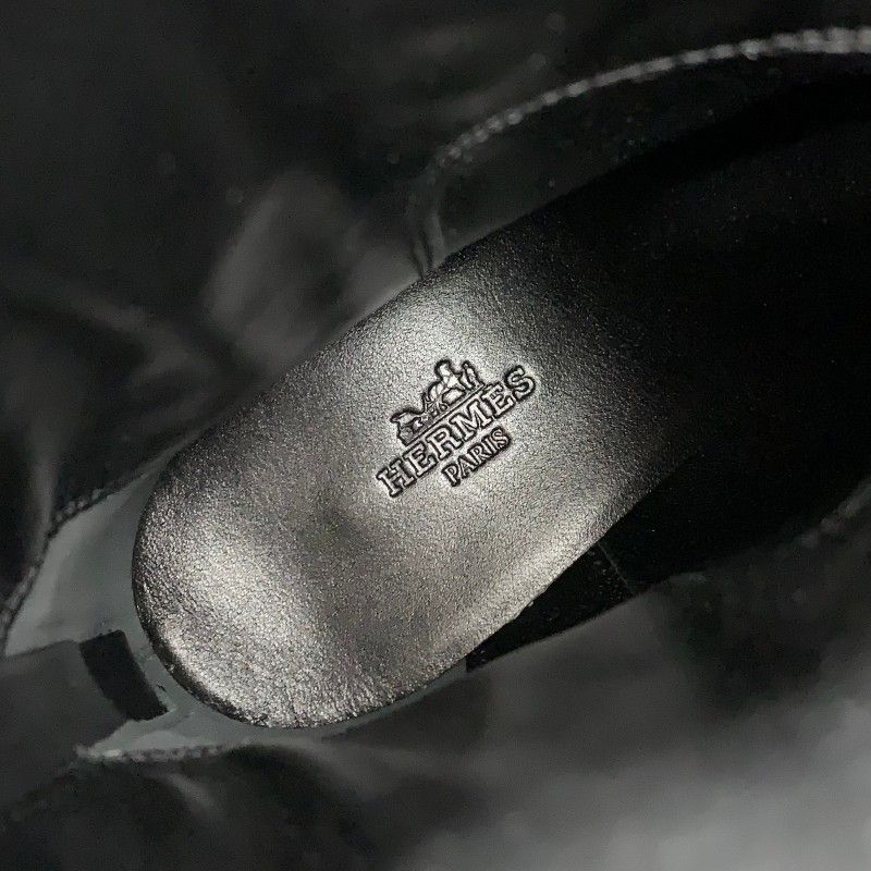 Hermes Boots Short Shoes Leather Black — view 7