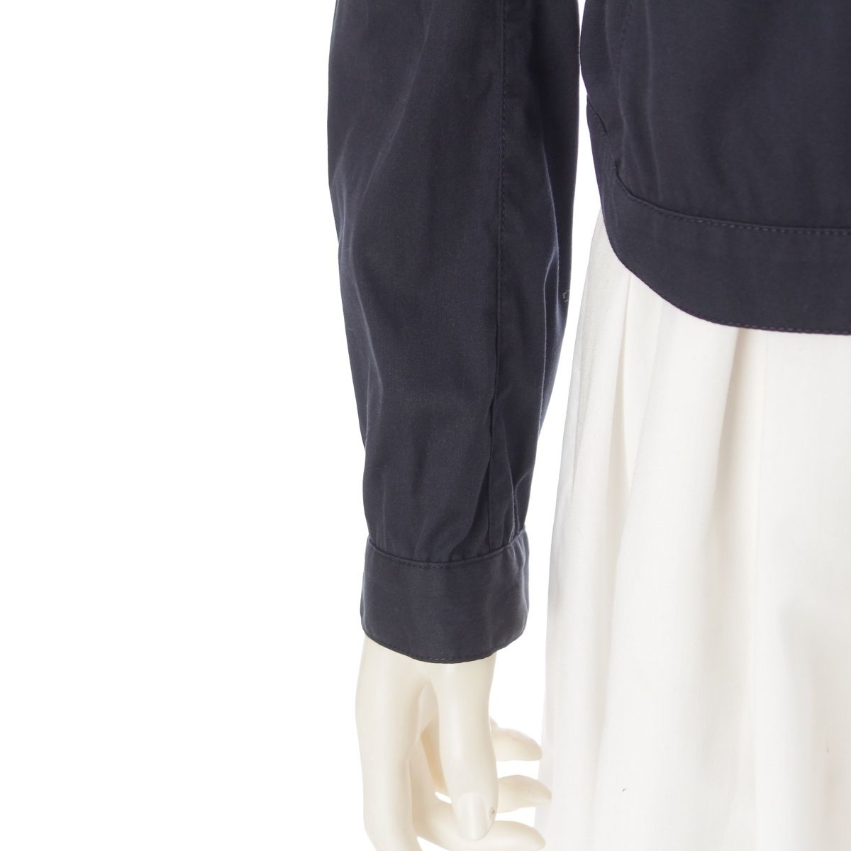 Prada Cotton Belted Light Jacket Navy 40 — view 6
